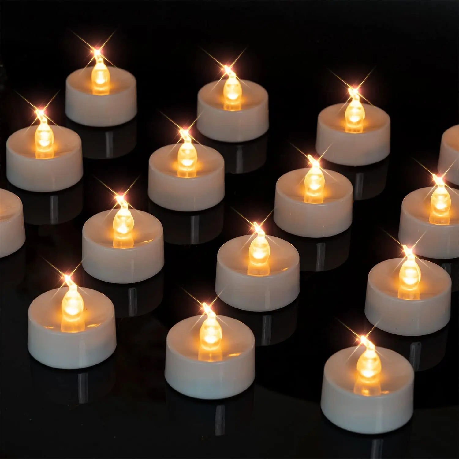 LED Tea Light Flameless Flickering Candles with Remote Control / Auto Timer Electronics Battery Operated Votive Light Home Decor - Slobuy