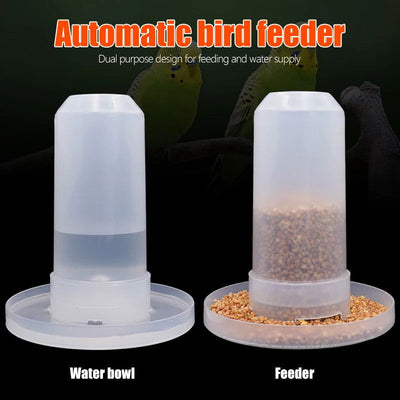 Automatic Bird Quail Drinking Cup Fountain Plastic Feeder Drinker Water Food Tray Box Tank Bird Pigeon Cage Accessories 1Pc - Slobuy