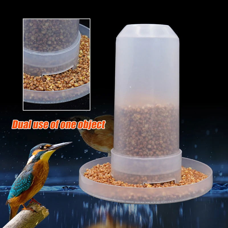 Automatic Bird Quail Drinking Cup Fountain Plastic Feeder Drinker Water Food Tray Box Tank Bird Pigeon Cage Accessories 1Pc - Slobuy