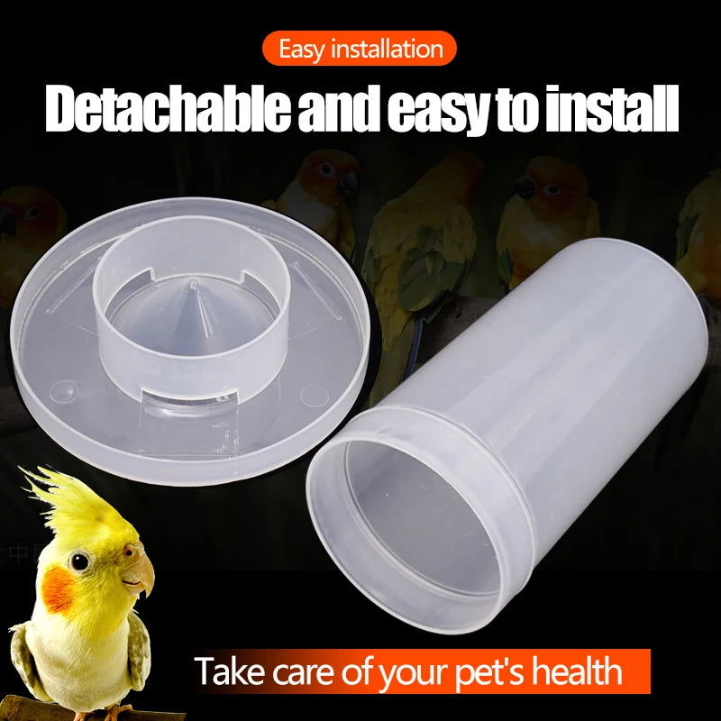 Automatic Bird Quail Drinking Cup Fountain Plastic Feeder Drinker Water Food Tray Box Tank Bird Pigeon Cage Accessories 1Pc - Slobuy