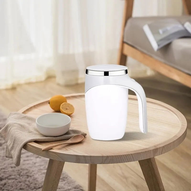 Automatic Stirring Cup Mug Rechargeable Portable Coffee Electric Stirring Stainless Steel Rotating Magnetic Home Drinking Tools - Slobuy