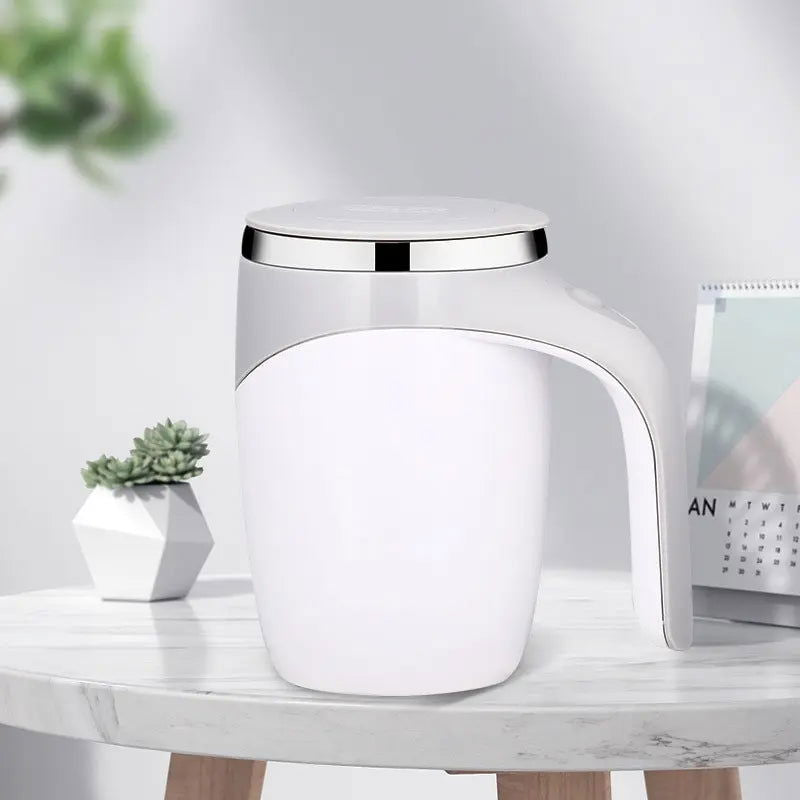 Automatic Stirring Cup Mug Rechargeable Portable Coffee Electric Stirring Stainless Steel Rotating Magnetic Home Drinking Tools - Slobuy