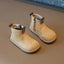 Autumn Winter Baby Boys Girls Boots Oxford Suede Children Casual Shoes Outdoor Anti-slip Infant Shoes Plush Kids Ankle Boots - Slobuy