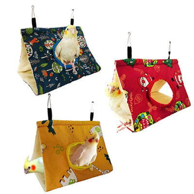 Autumn Winter Parrot Nest House Comfortable Hammock Hanging Cage Plush Thickened Sleeping Bed Cave For Bird Pet Accessories - Slobuy