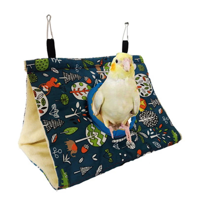 Autumn Winter Parrot Nest House Comfortable Hammock Hanging Cage Plush Thickened Sleeping Bed Cave For Bird Pet Accessories - Slobuy
