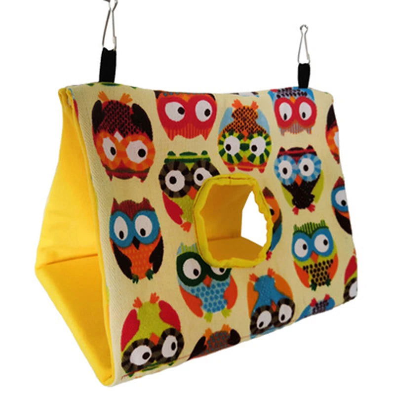 Autumn Winter Parrot Nest House Comfortable Hammock Hanging Cage Plush Thickened Sleeping Bed Cave For Bird Pet Accessories - Slobuy