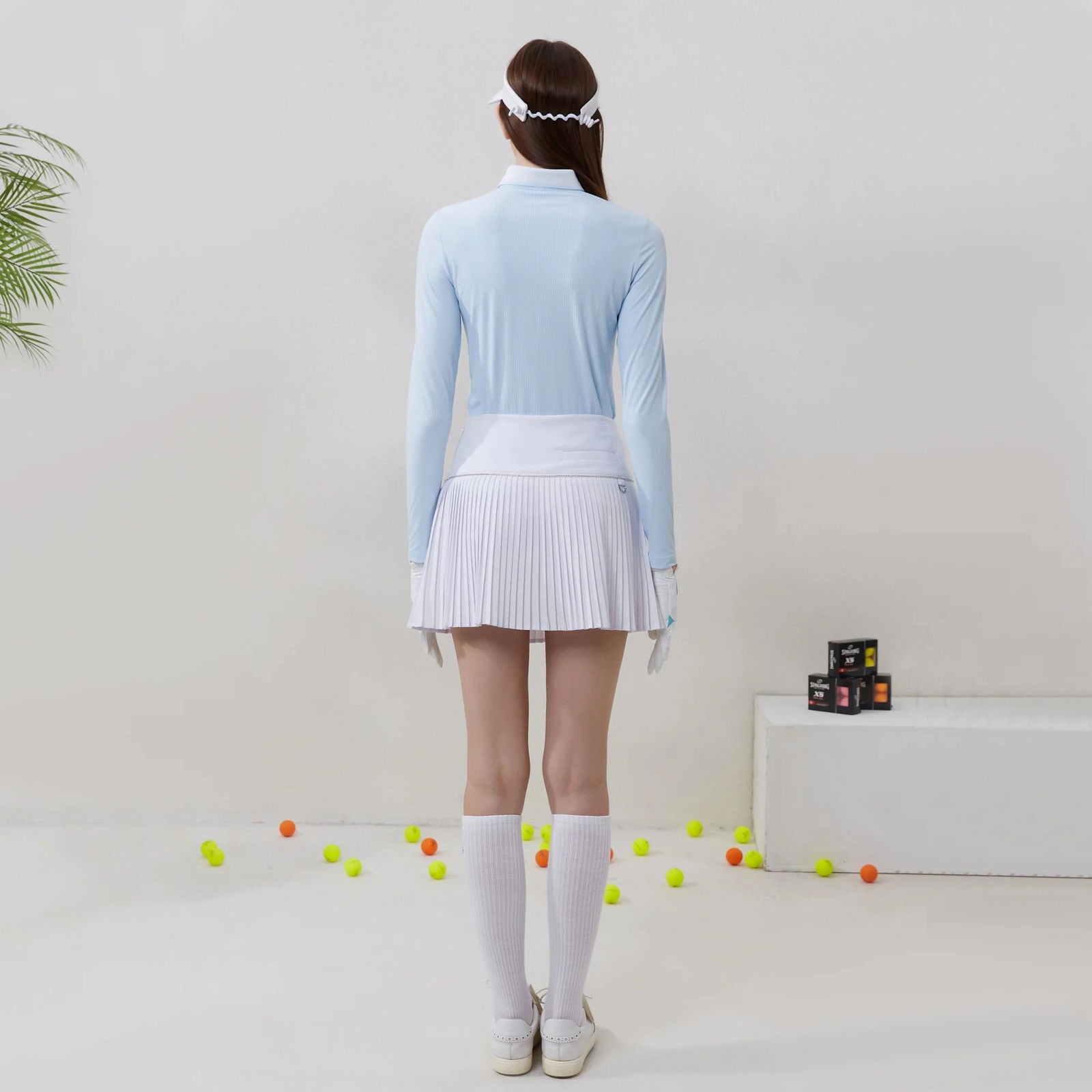 Autumn and Spring Golf Women's Long Sleeve T-shirt Warmth Elastic Causal and Sports Shirt Turn-down Collar Golf Women's Clothing - Slobuy