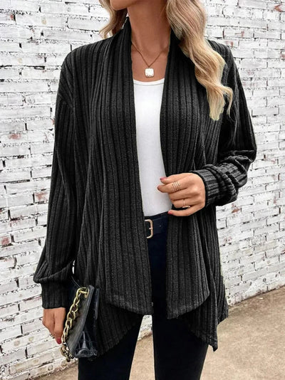 Autumn and Winter New Women's Long Sleeve Solid Loose Cardigan Coat Women - Slobuy