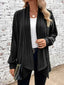 Autumn and Winter New Women's Long Sleeve Solid Loose Cardigan Coat Women - Slobuy