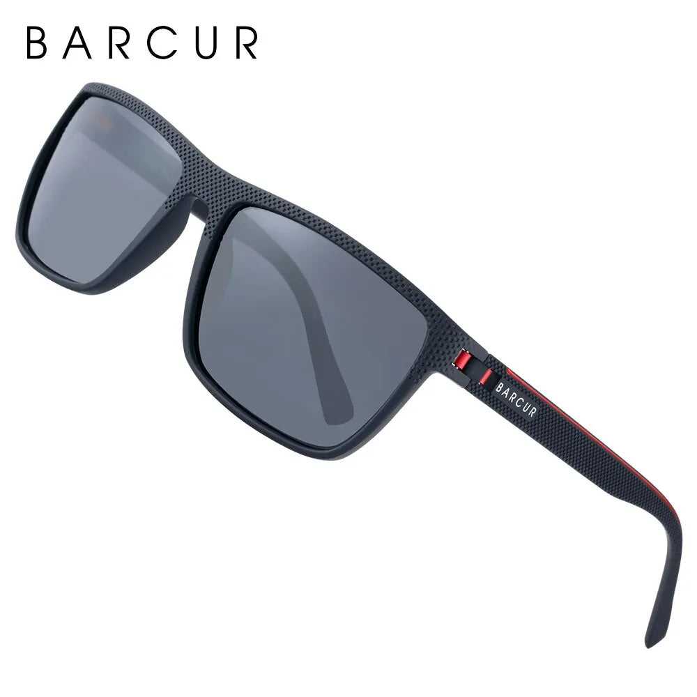 BARCUR Design TR90 Sunglasses Men Polarized Light Weight Sports Sun Glasses Women Eyewear Accessory Oculos UVAB Protection - Slobuy