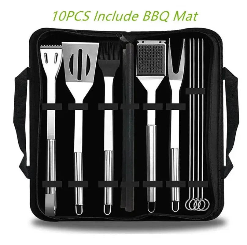 BBQ Tools Set Barbecue Utensil AccessoriesThermometer Barbeque Grilling  Accessories  Outdoor Gril Tools Set Bbq Utensil Set - Slobuy