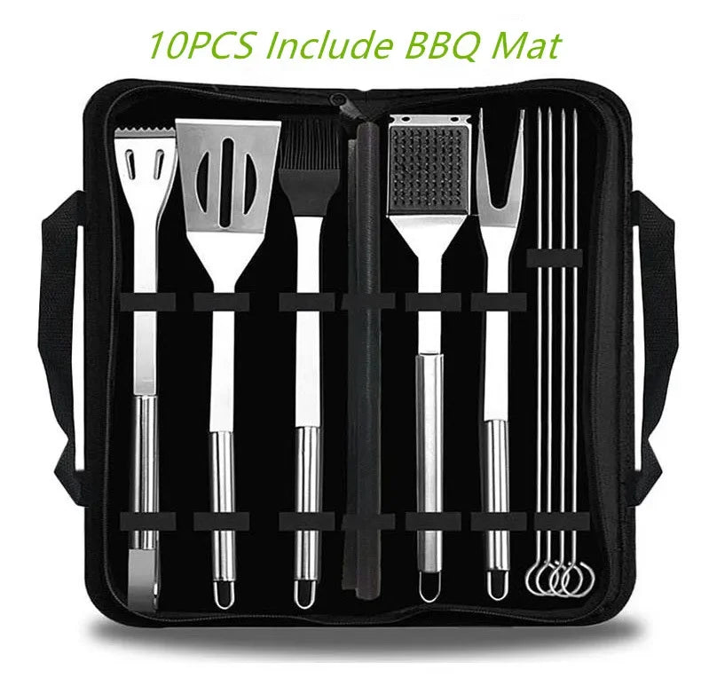 BBQ Tools Set Barbecue Utensil AccessoriesThermometer Barbeque Grilling  Accessories  Outdoor Gril Tools Set Bbq Utensil Set - Slobuy