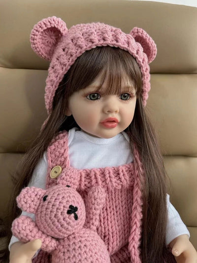 BZDOLL 55 CM 22 Inch Reborn Dolls Realistic Full Silicone Baby Bebe Newborn Girl Doll Princess Toddler Toy Gift - Slobuy