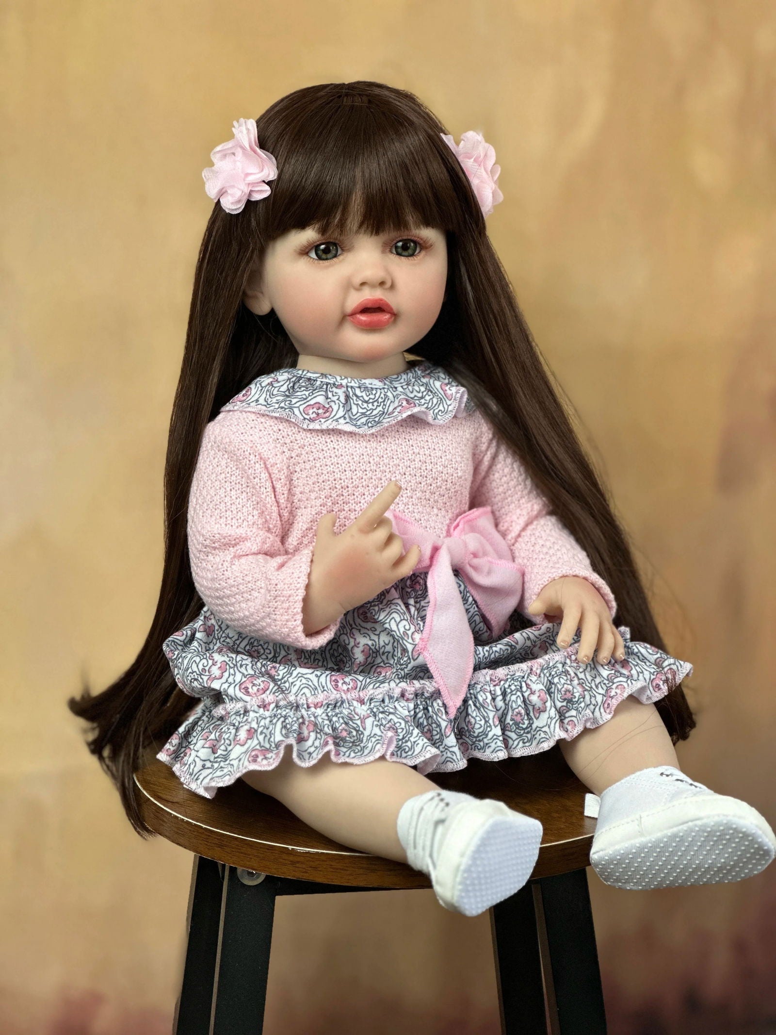 BZDOLL 55 CM 22 Inch Reborn Dolls Realistic Full Silicone Baby Bebe Newborn Girl Doll Princess Toddler Toy Gift - Slobuy