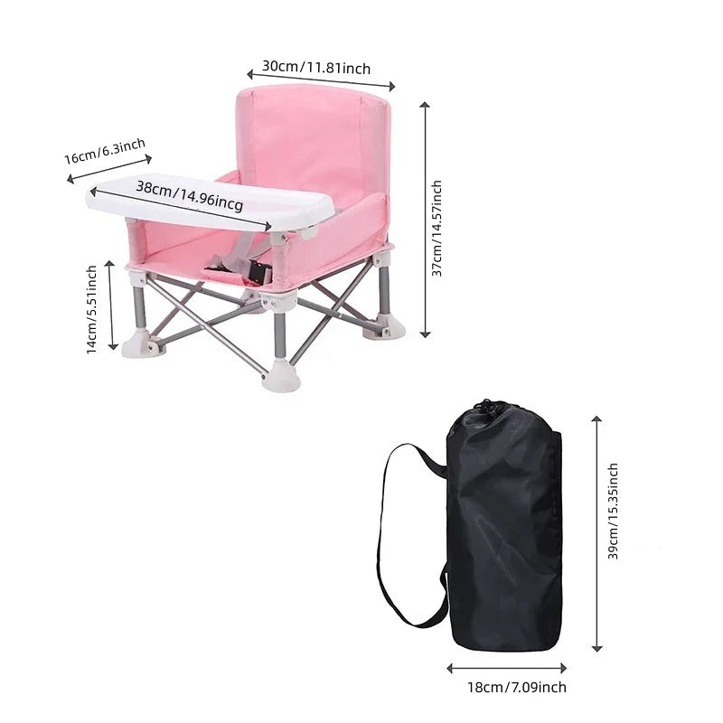 Baby Booster Seat Dining Chair Portable Travel Folding Kids With Feeding Chair Outdoor Beach Seat Baby Furniture Supplies New - Slobuy