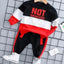 Baby Boys And Girls Clothing Set Tricken Fleece Children Hooded Outerwear Tops Pants 3PCS Outfits Kids Toddler Warm Costume Suit - Slobuy