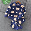 Baby Boys And Girls Clothing Set Tricken Fleece Children Hooded Outerwear Tops Pants 3PCS Outfits Kids Toddler Warm Costume Suit - Slobuy