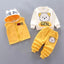 Baby Boys And Girls Clothing Set Tricken Fleece Children Hooded Outerwear Tops Pants 3PCS Outfits Kids Toddler Warm Costume Suit - Slobuy