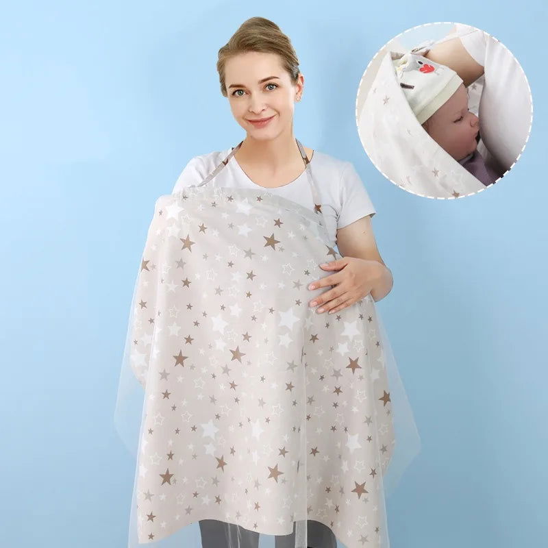 Baby Breastfeeding Cover Nursing Clothes Breast Feeding Cape Breathable Cotton Nursing Cloth Outdoor Breastfeeding Nursing Cover - Slobuy