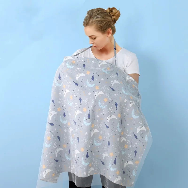 Baby Breastfeeding Cover Nursing Clothes Breast Feeding Cape Breathable Cotton Nursing Cloth Outdoor Breastfeeding Nursing Cover - Slobuy