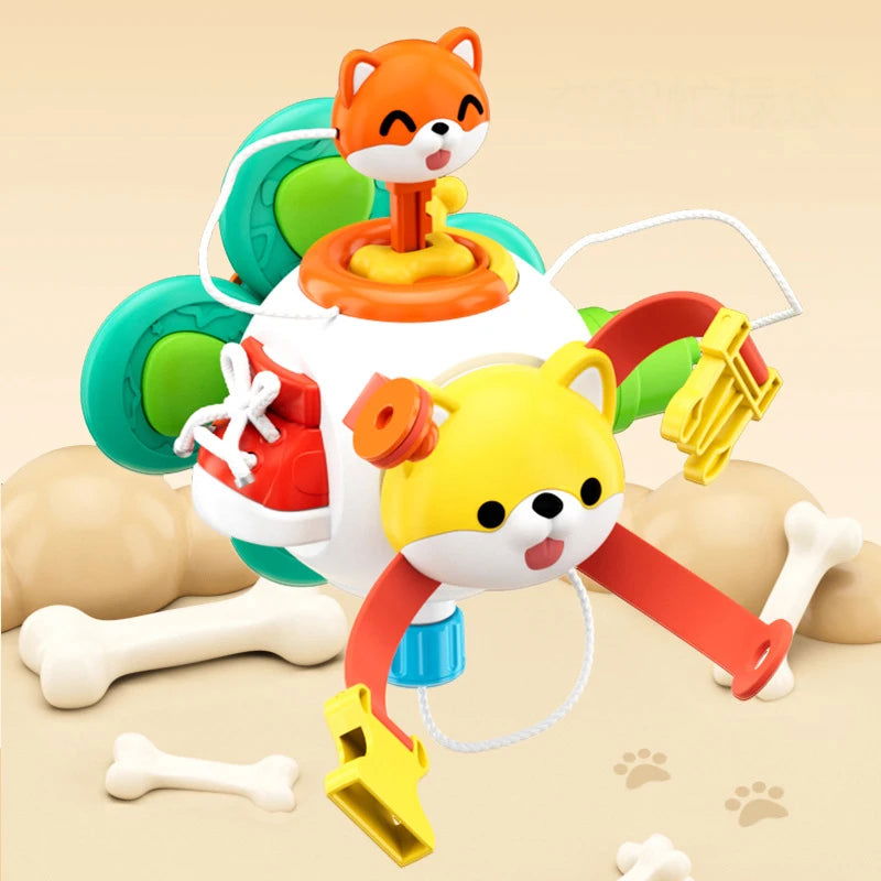 Baby Busy Board Cube Montessori Sensory Toys for Toddler Educational Learning Activities Travel Toy Lock Box Fine Motor Skill - Slobuy