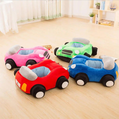 Baby Car Shape Seats Sofa Toys Children Furniture Plush Seat Support Without Filler Kid Learn to Sit Training Chair Leather Case - Slobuy