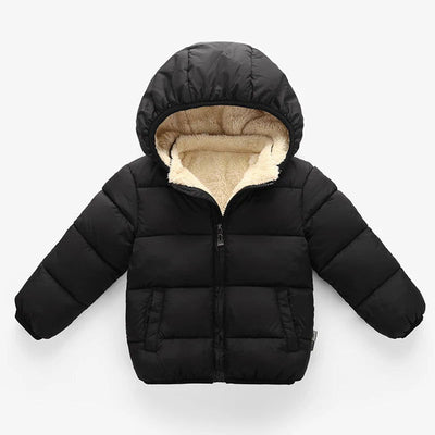 Baby Children Coats Winter Thick Jackets For Boys Warm Plush Thicken Outerwear For Girls Fur Hooded Jacket Kids Clothes Snowsuit - Slobuy