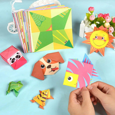 Baby Craft Toys Cartoon Animal Origami Paper Cutting Book Kids Paper Cut Puzzle Early Learning Educational Toys Gifts - Slobuy
