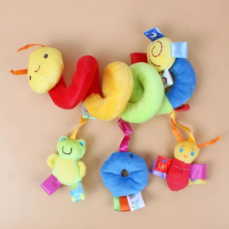 Baby Crib Hanging Rattles Toys Car Seat Toy Soft Mobiles Stroller Crib Cot Spiral Toy Pram Hanging Dolls for Babies Newborn Gift - Slobuy