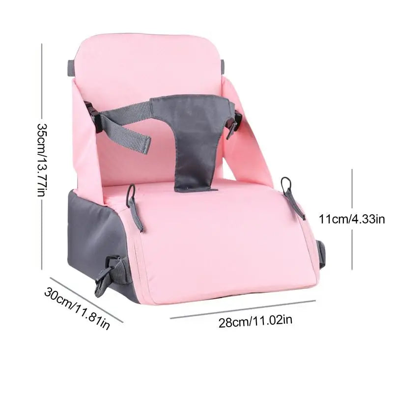 Baby Furniture Booster Seat Portable Foldable With Storage Space Baby Chair Seat Safety Belt Feeding High Chair High Quality - Slobuy