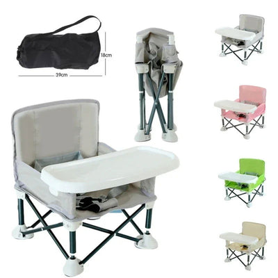 Baby Furniture Supplies Booster Seat Dining Chair Portable Travel Folding Kids With Feeding Chair Outdoor Beach Seat - Slobuy