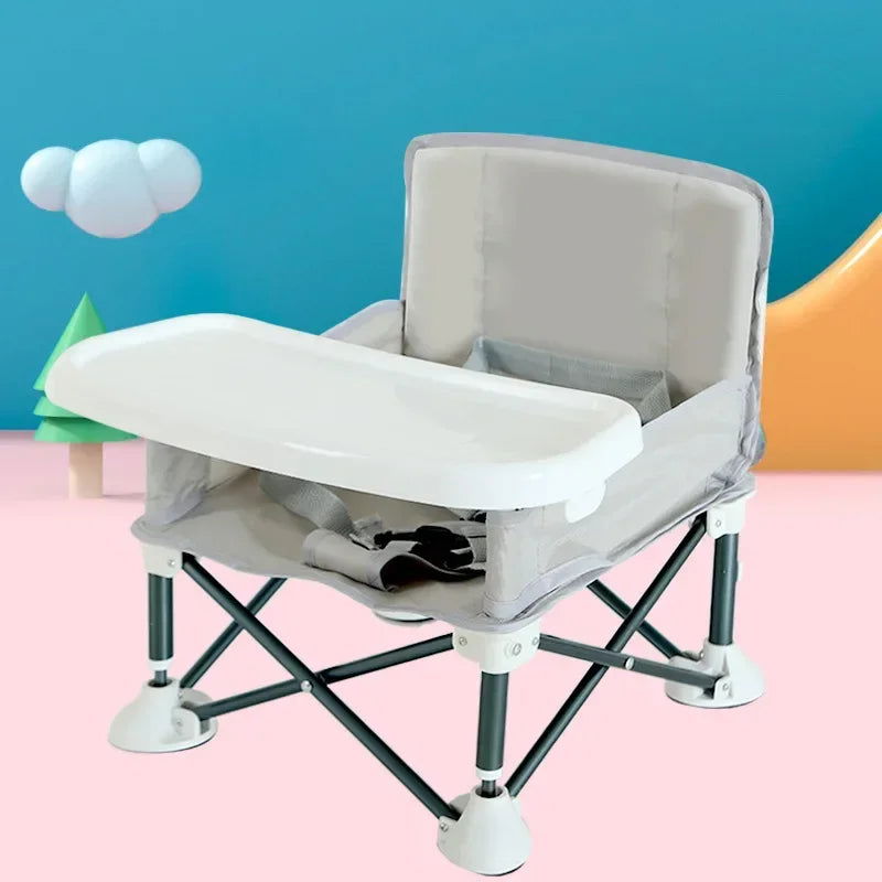 Baby Furniture Supplies Booster Seat Dining Chair Portable Travel Folding Kids With Feeding Chair Outdoor Beach Seat - Slobuy