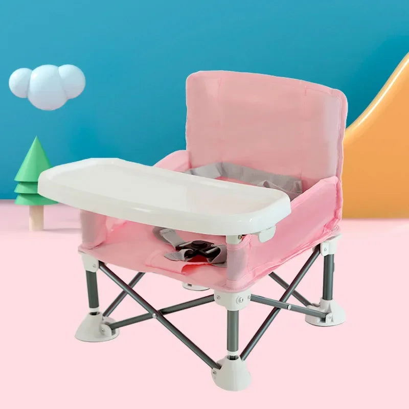 Baby Furniture Supplies Booster Seat Dining Chair Portable Travel Folding Kids With Feeding Chair Outdoor Beach Seat - Slobuy