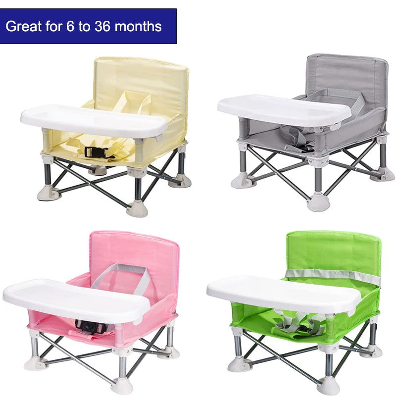 Baby Furniture Supplies Booster Seat Dining Chair Portable Travel Folding Kids With Feeding Chair Outdoor Beach Seat - Slobuy