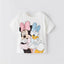 Baby Girl Disney Cartoon T-shirt Summer Clothing Popular Design Fashion Children Short Sleeve Tshirts Kids Girls' Tees Tops - Slobuy