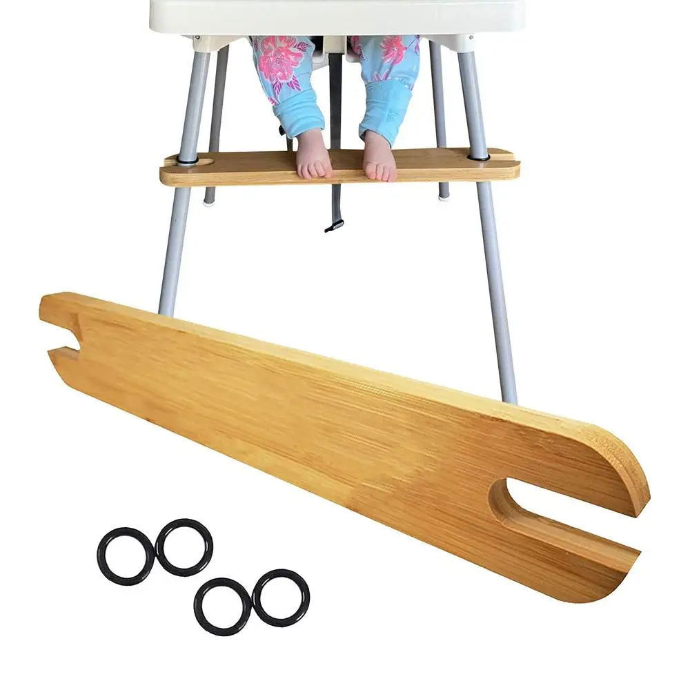 Baby Highchair Foot Rest Footrest Natural Wooden Non-slip Stable Highchair Footrest Accessories for Baby Toddler Highchair Foot - Slobuy