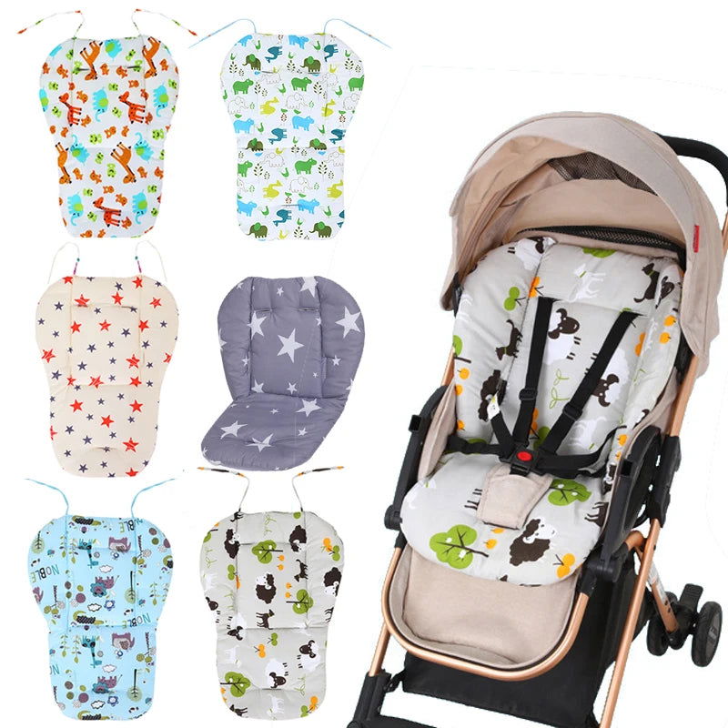Baby Kids Highchair Cushion Pad Mat Booster Seats Cushion Pad Mat Feeding Chair Cushi on Pad Stroller Cushion Mat Cotton Fabric - Slobuy