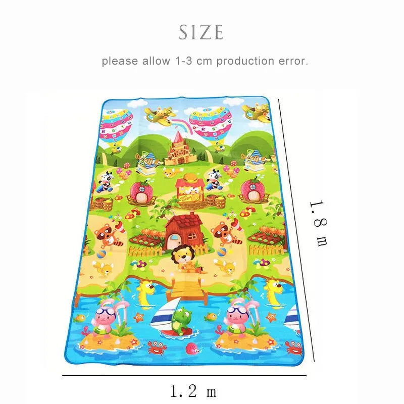 Baby Play Mat Educational Toy for Children Crawling Carpet Game Activity Gym Playground Doubel Sided Printed Kids Rug Foam Floor - Slobuy
