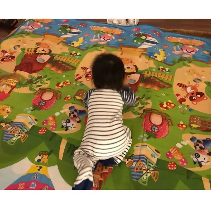 Baby Play Mat Educational Toy for Children Crawling Carpet Game Activity Gym Playground Doubel Sided Printed Kids Rug Foam Floor - Slobuy