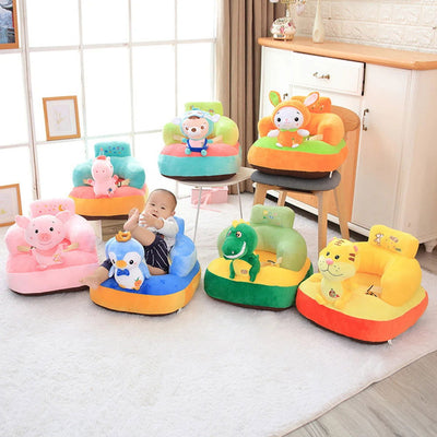 Baby Seats Sofa Seat with Cotton Animal Soft Plush Sitting Chair Baby Furniture - Slobuy