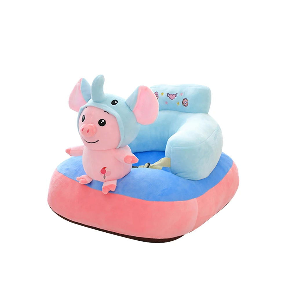Baby Seats Sofa Seat with Cotton Animal Soft Plush Sitting Chair Baby Furniture - Slobuy