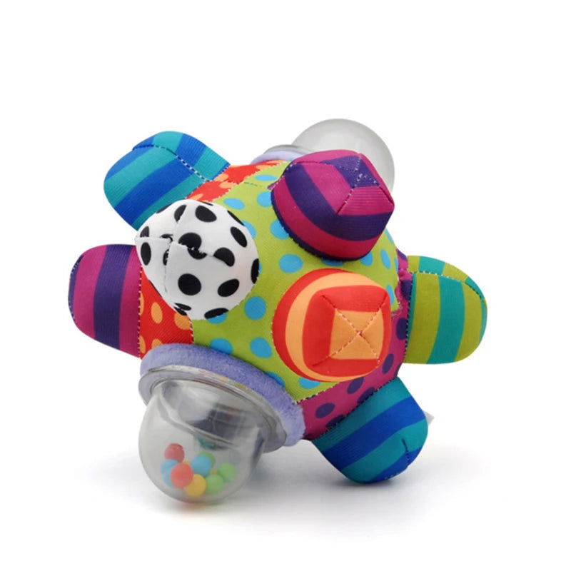 Baby Toys 0 12 Months Soft Cloth Rattle Ball Stuffed Baby Play Ball with Bell Cartoon Animals Interactive Toys Educational Toys - Slobuy