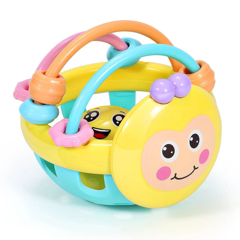 Baby Toys 0 12 Months Soft Cloth Rattle Ball Stuffed Baby Play Ball with Bell Cartoon Animals Interactive Toys Educational Toys - Slobuy