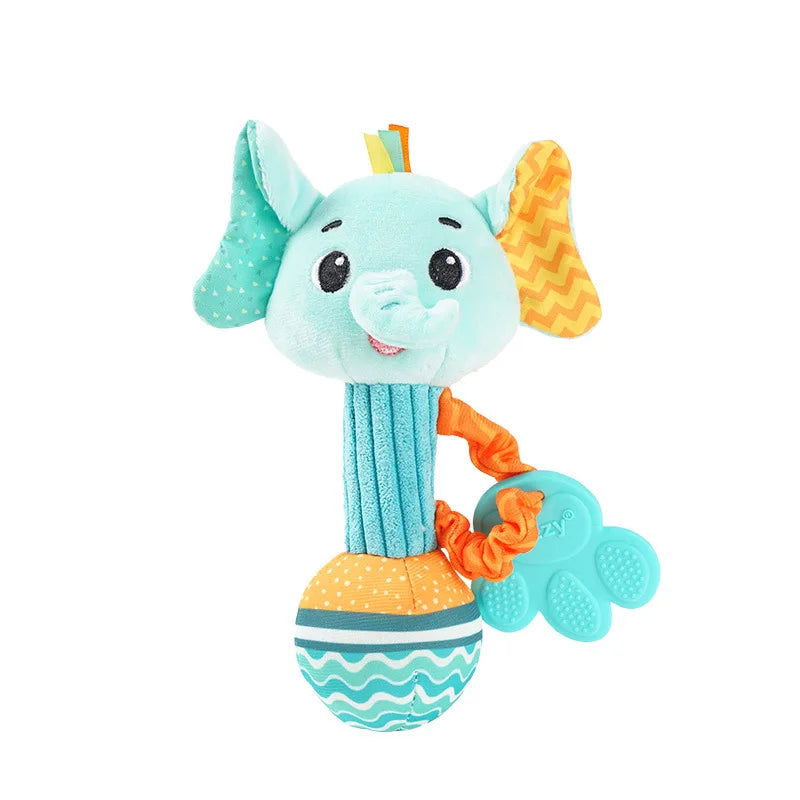 Baby Toys 0 12 Months Soft Cloth Rattle Ball Stuffed Baby Play Ball with Bell Cartoon Animals Interactive Toys Educational Toys - Slobuy