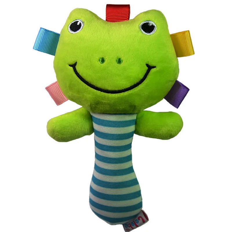 Baby Toys 0 12 Months Soft Cloth Rattle Ball Stuffed Baby Play Ball with Bell Cartoon Animals Interactive Toys Educational Toys - Slobuy