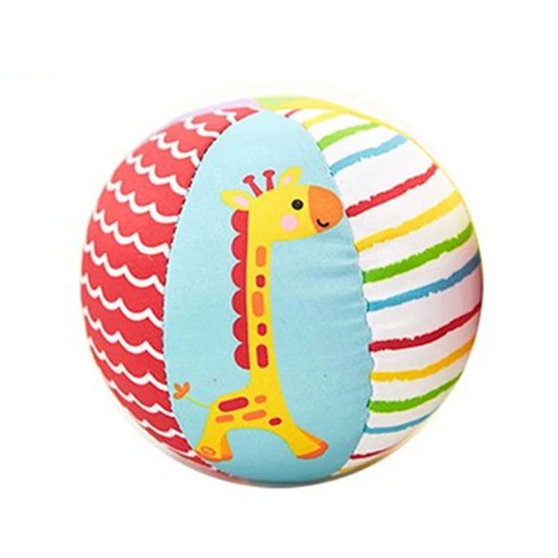 Baby Toys 0 12 Months Soft Cloth Rattle Ball Stuffed Baby Play Ball with Bell Cartoon Animals Interactive Toys Educational Toys - Slobuy