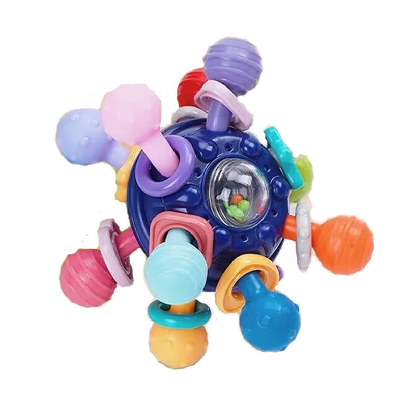 Baby Toys 0 12 Months Soft Cloth Rattle Ball Stuffed Baby Play Ball with Bell Cartoon Animals Interactive Toys Educational Toys - Slobuy