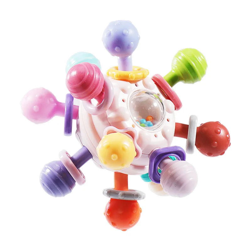 Baby Toys 0 12 Months Soft Cloth Rattle Ball Stuffed Baby Play Ball with Bell Cartoon Animals Interactive Toys Educational Toys - Slobuy