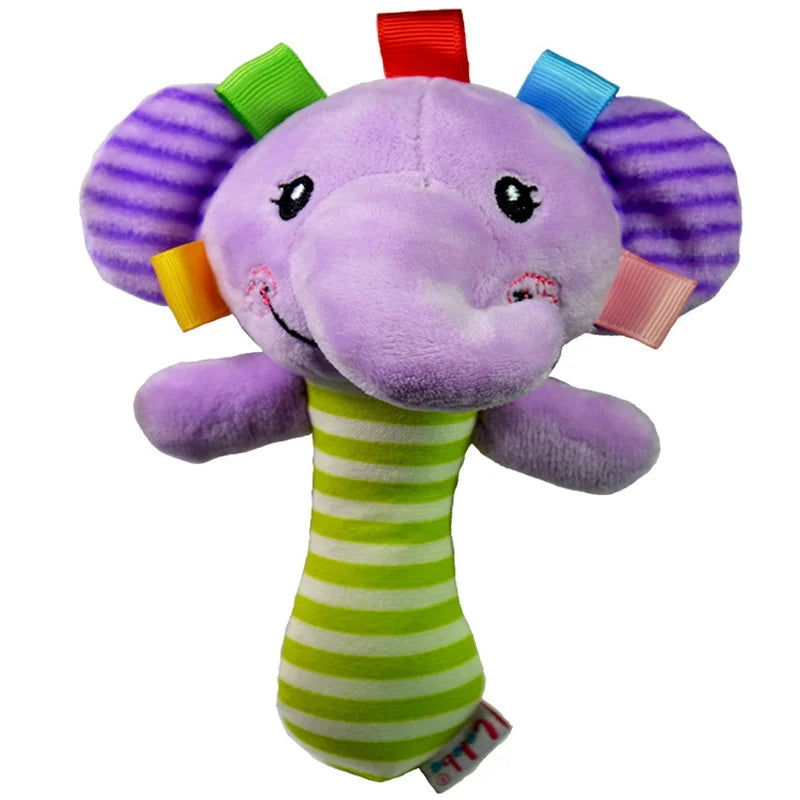 Baby Toys 0 6 12 Months Cute Stuffed Animals Baby Rattle Socks Wrist Baby Rattles Newborn Toys Make Sounds Games For Babies - Slobuy