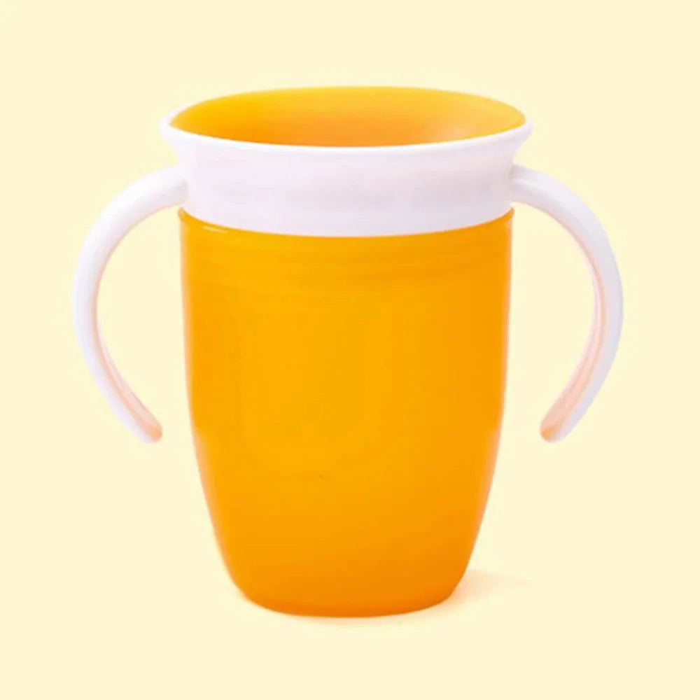 Baby Water Cups 360 Degrees Rotated Baby Learning Drinking Cup with Double Handle Flip Lid Leakproof Infants Water Cups Bottle - Slobuy